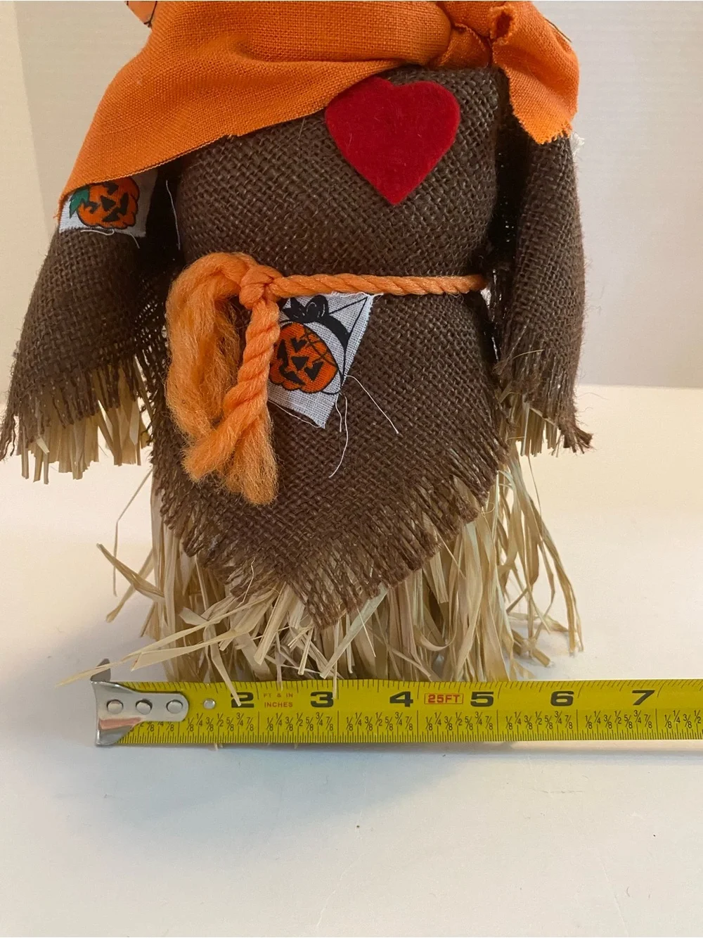 Scarecrow Harvest Decor Fabric Tabletop Decoration Fall Thanksgiving Straw